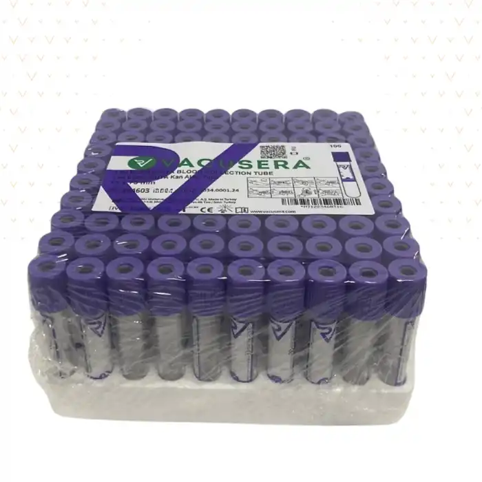 Vakumlu K2 Edtalı Tüp 3 ML (Mor Kapak) 100lü Paket