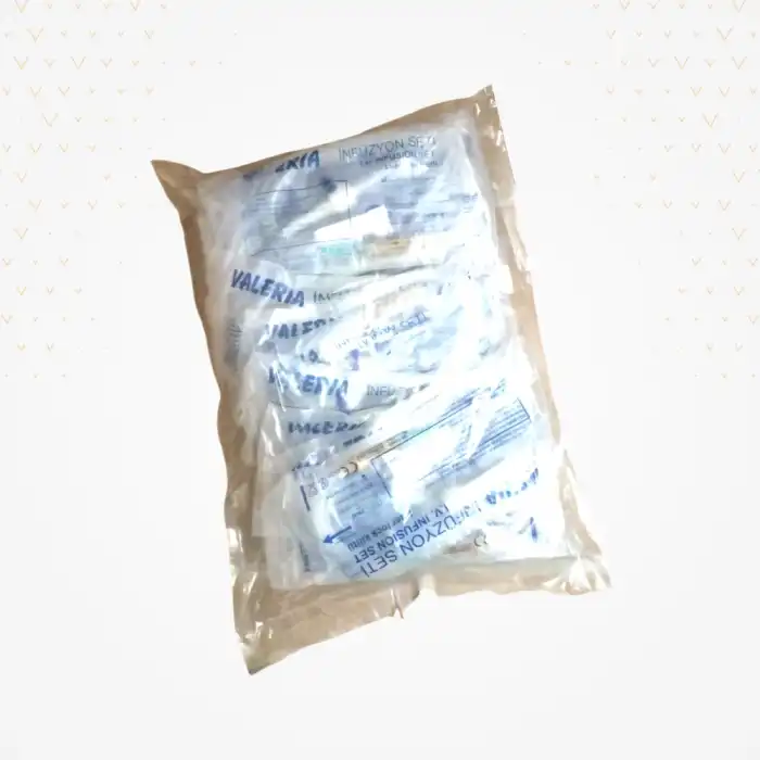 Valeria Serum Seti (İnfüzyon Seti) Kilitli (Vidalı Uç) Yeşil Uçlu 25li Paket
