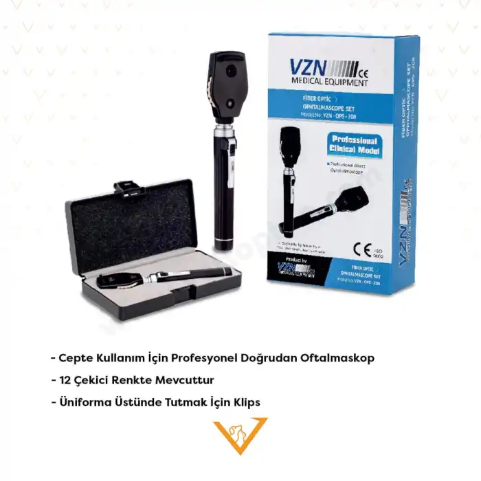 VZN Fiber Optik Oftalmaskop Set OPS-208