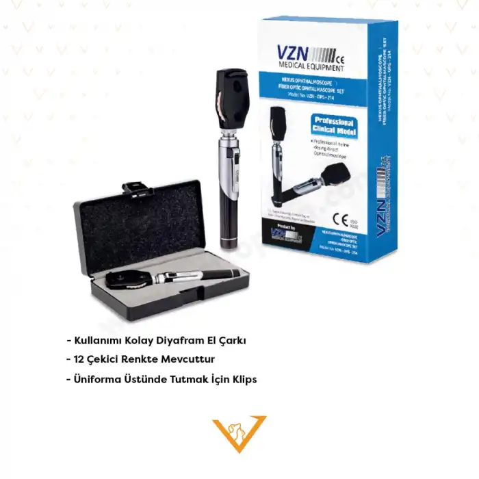 VZN Heine Dizayn Fiber Optik Oftalmaskop Set VZN-OPS-214