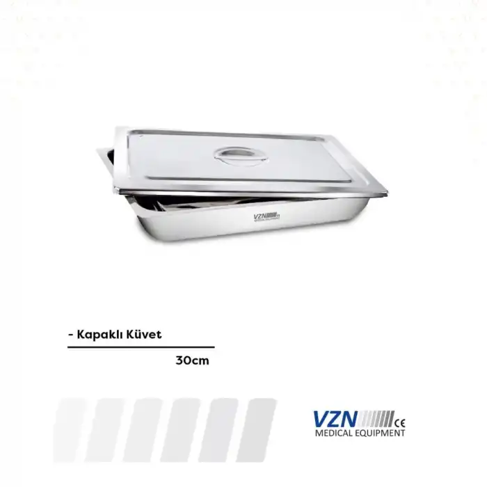VZN Kapaklı Metal Küvet 30cm