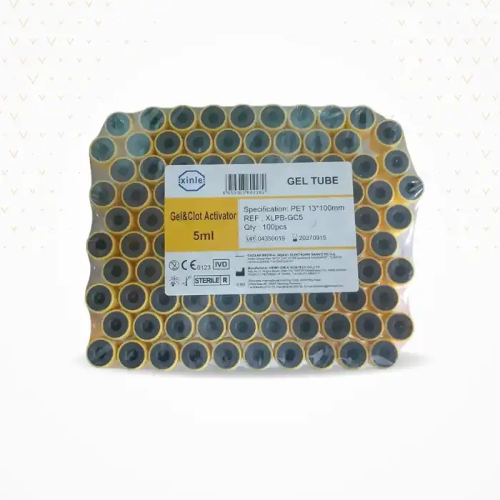 Xinle Vakumlu Jelli Boş Tüp Jel & Aktivatör 5 ML (Sarı Kapak) 100lü Paket