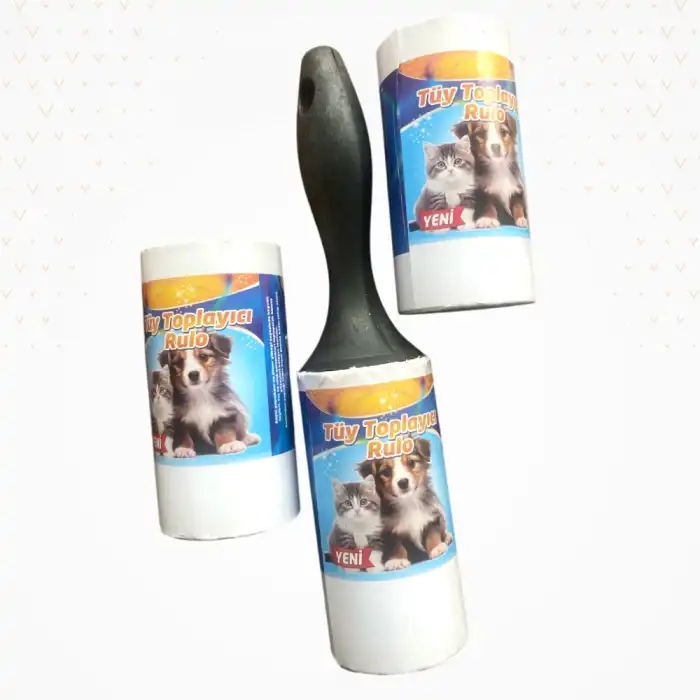 Yapışkanlı Tüy Toplama Rulosu 3lü Takım Seti