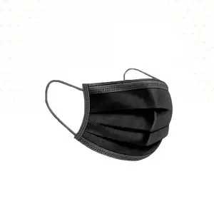 Maske 3 Katlı Meltblownlu Telli Cerrahi - Siyah 50li Kutu