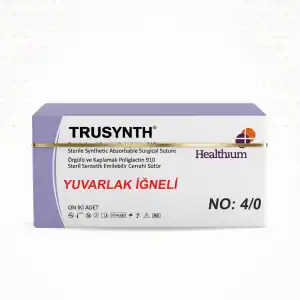 Trusynth PGA Sütür 75cm YUVARLAK (Emilebilir) 12li Kutu No: 4/0
