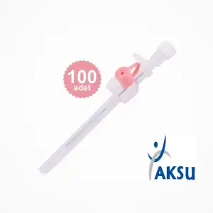Aksu Branül (İntraket) Pembe 20G 100 lü Kutu