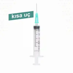 Ayset 2 ml 3 Parça (Contalı) Kısa Yeşil Uçlu Veteriner Enjektörü 300lü Paket