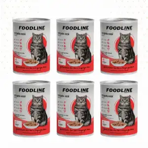 Foodline Kuzu Etli Yetişkin Kedi Konservesi 400 Gr x 6 Adet