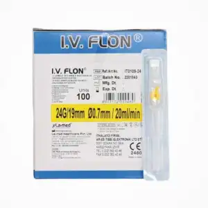 IV FLON Branül (İntraket) Sarı 24G 100’lü Kutu