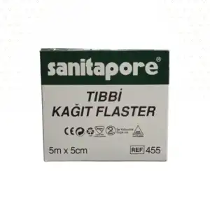 Sanita Kağıt Hipoalerjenik Flaster 5x5 Kesicili