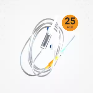 Serum Seti (İnfüzyon Seti) VİDALI Yeşil Uçlu 25li Paket
