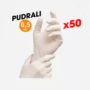 Steril Eldiven Pudralı No: 6,5 | 50li Kutu