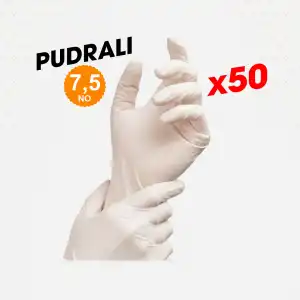 Steril Eldiven Pudralı No: 7,5 | 50li Kutu