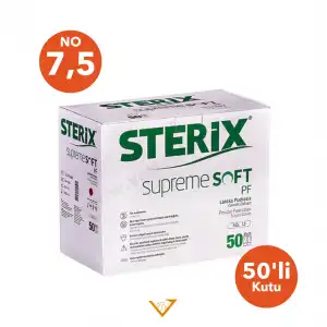 Sterix Steril Eldiven Pudrasız Kutu 50 Adet No: 7,5