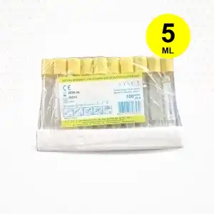 Vakumlu Jelli bBoş Tüp 5 ML (Sarı Kapak) 100lü Paket