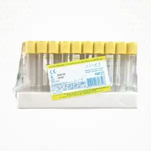 Vakumlu Jelli Boş Tüp 8 ML (Sarı Kapak) 100lü Paket