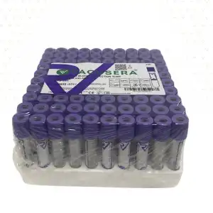 Vakumlu K2 Edtalı Tüp 3 ML (Mor Kapak) 100lü Paket