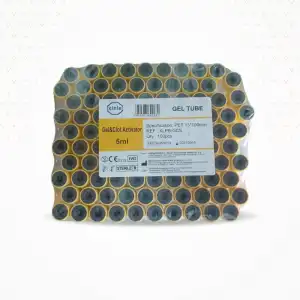Xinle Vakumlu Jelli Boş Tüp Jel & Aktivatör 5 ML (Sarı Kapak) 100lü Paket