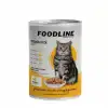 Foodline Tavuklu Parça Etli Yetişkin Kedi Konserve 400gr x 6 Adet