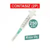 Genject 2ml (CONTASIZ) 2Parça Kısa ve Yeşil Uçlu Veteriner Enjektörü 250li Kutu