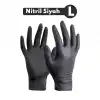 Siyah Nitril Eldiven Pudrasız Large (L) 100lü Kutu