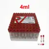 Vakumlu Boş Tüp 4 ML (Kırmızı Kapak) 100lü Paket