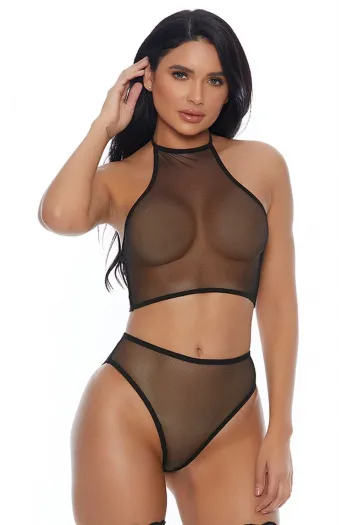 Siyah Transparan Fantazi Takım TM1123