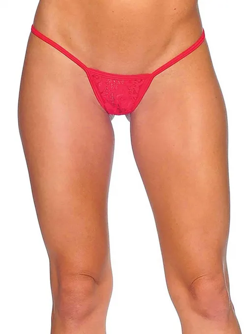 Kırmızı Dantelli Tanga TM1166