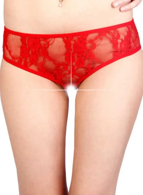 Kırmızı Özel Bölgesi Açık Fantazi Külot TM1156