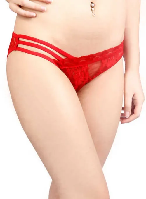 Kırmızı Şerit Detaylı Seksi Külot TM1139