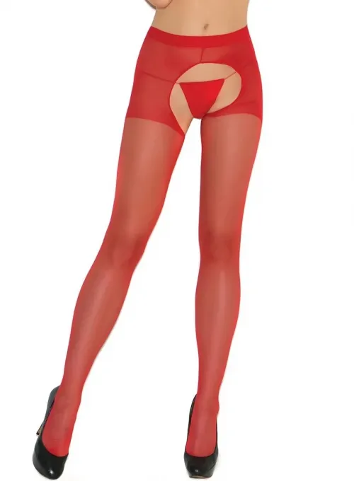 Özel Bölgesi Açık Kırmızı Fantazi Külotlu Çorap TM2035