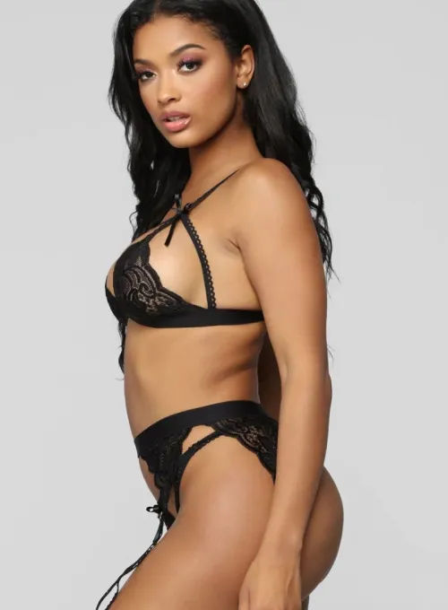 Siyah Dantelli Jartiyer Takımı TM1274