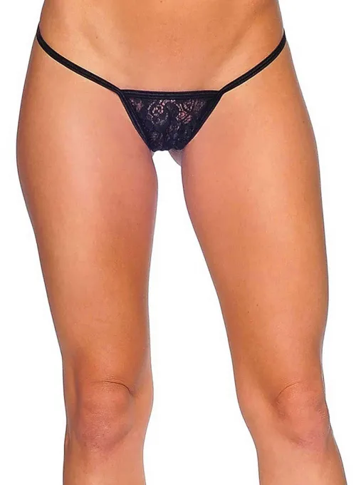 Siyah Dantelli Tanga TM1164