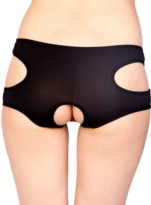 Siyah Özel Bölgesi Açık Fantazi Külot TM1154