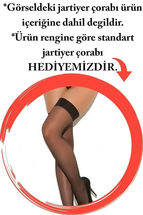 Eller Kelepçeli Siyah Büyük Beden Jartiyer TM1251
