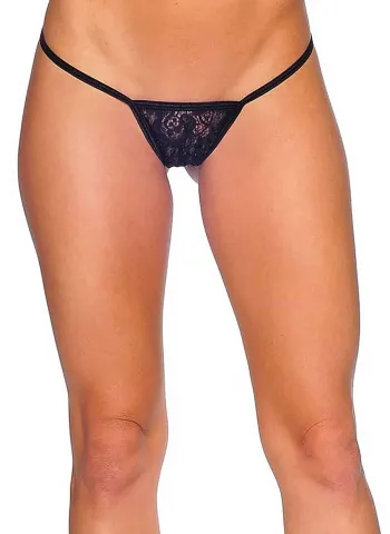 Siyah Dantelli Tanga TM1164