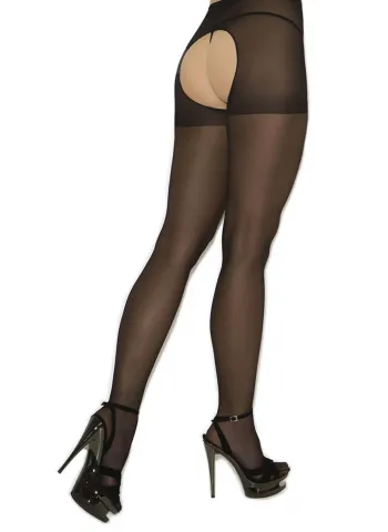 Siyah Özel Bölgesi Açık Fantazi Külotlu Çorap TM1078