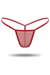 Kırmızı Transparan Tül String Tanga TM1115