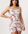 Hello Kitty Baskılı Askılı Şortlu Pijama Takımı