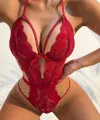 Şık Kırmızı Dantelli Babydoll Gecelik TM1302