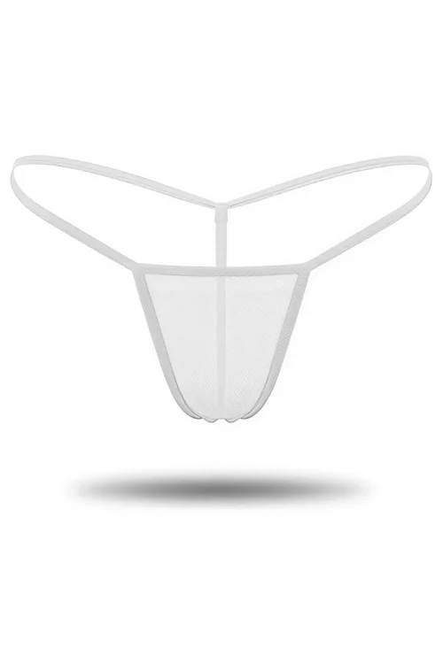 3lü Renkli Transparan Tül String Tanga TM0369