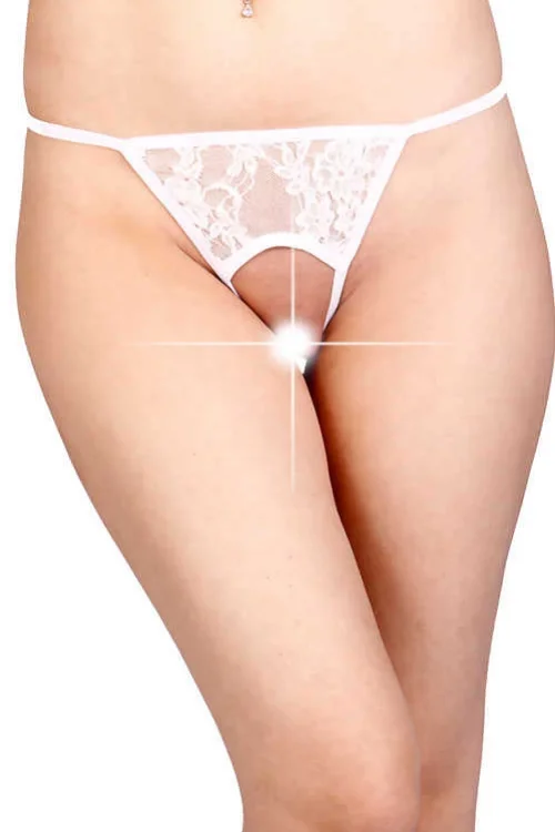 Beyaz Özel Bölgesi Açık Fantazi String TM1163