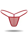 Kırmızı Transparan Tül String Tanga TM1115