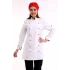 Kadın Aşçı Ceketi - Likralı Beyaz