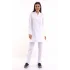 Kadın Araboy Ceket Yaka Gabardin Önlük - Beyaz