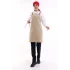 Barista Askılı Önlük Tek Cepli - Bej