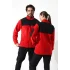 Soft Shell Robalı Unisex Polar Mont - Kırmızı Siyah