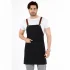 Barista Askılı Önlük Çift Cepli Deri Kemerli - Füme