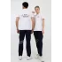 Acil Sağlık Yakalı Unisex Tshirt Kısa Kol Nakışlı - Beyaz