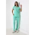 Bflex Unisex Likralı Yarasa Kol Takım - 6457 Mint Yeşil